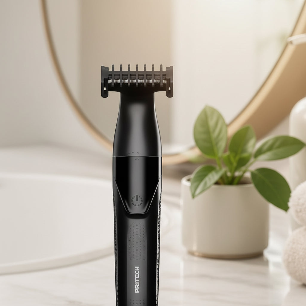 Recortador Eléctrico de Vello Pritech | 5 Peines Guía para Hombre y Mujer