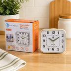 PM-3102 Silent Alarm Clock | With Light and Alarm | Compact for Bedroom and Office