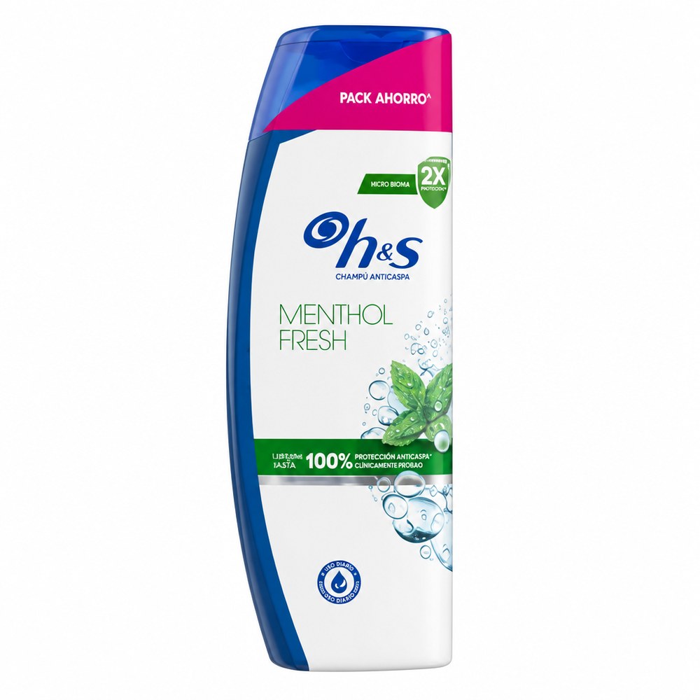 Champú Anticaspa H&S Mentol Fresh 400 ml | Protección 2X | Pack Ahorro 2 Unidades