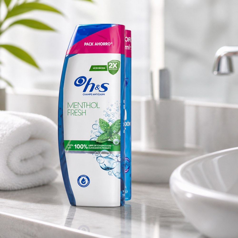 Champú Anticaspa H&S Mentol Fresh 400 ml | Protección 2X | Pack Ahorro 2 Unidades