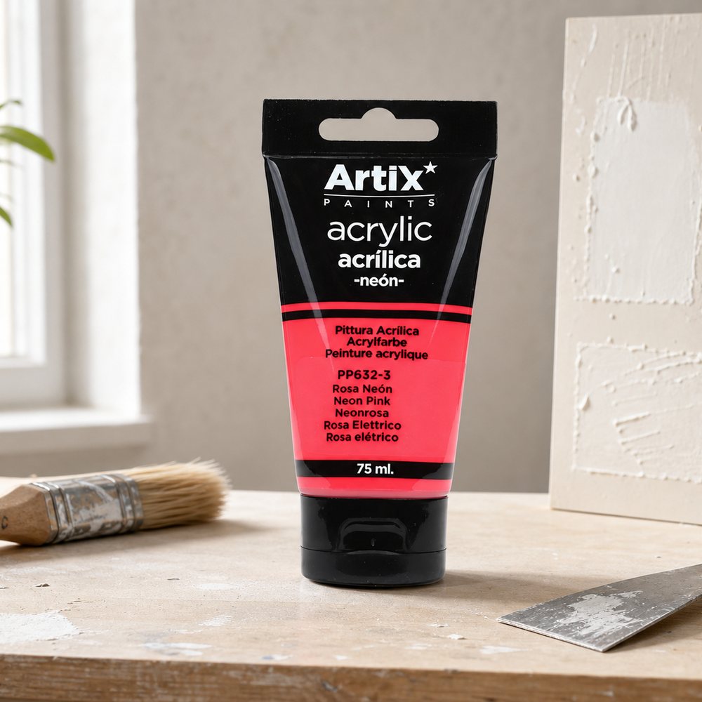Pintura Acrílica Rosa Neón 75 Ml
