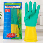 Guantes de Limpieza Bi-Color Talla G | Antideslizantes | Flexibles y Resistentes
