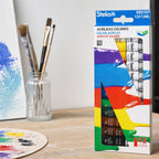 Set de 12 tubos de acrílicos 12 ml