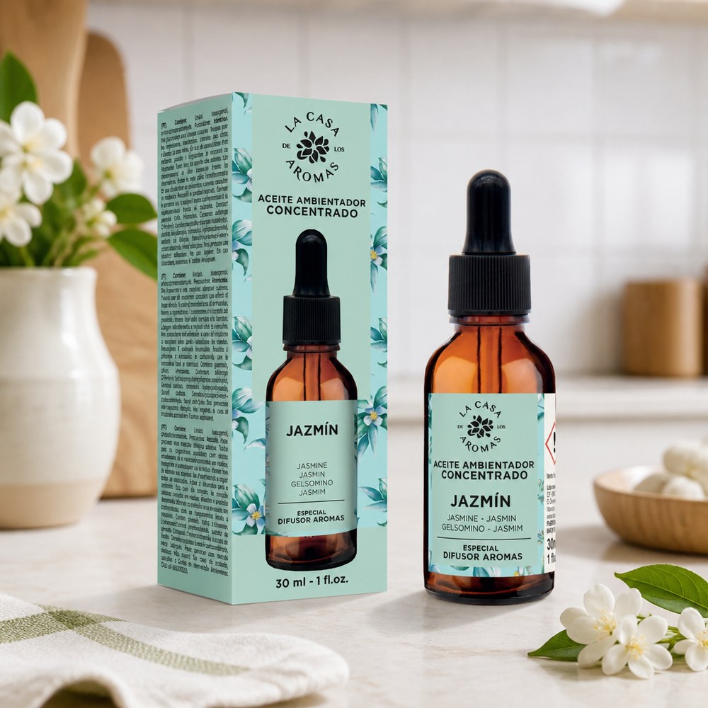 Aceite Aromático Concentrado de Jazmín 30ml | Esencia Natural para Difusor