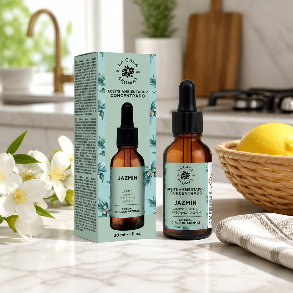 Aceite Aromático Concentrado de Jazmín 30ml | Esencia Natural para Difusor
