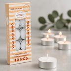 Small Anti-Smoke Candles | 10 Pcs Pack | Decoration and Ambiance | Smooth Burning
