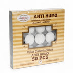 Small Anti-Smoke Candles | Pack of 50 Pcs | Warming Dishes | Parties and Celebrations