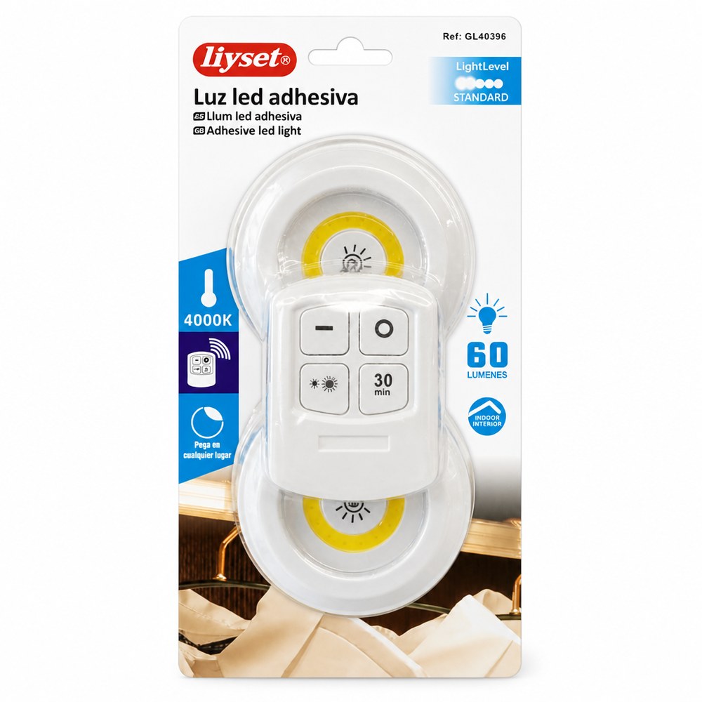 Luz LED Adhesiva - imagenes de producto y uso