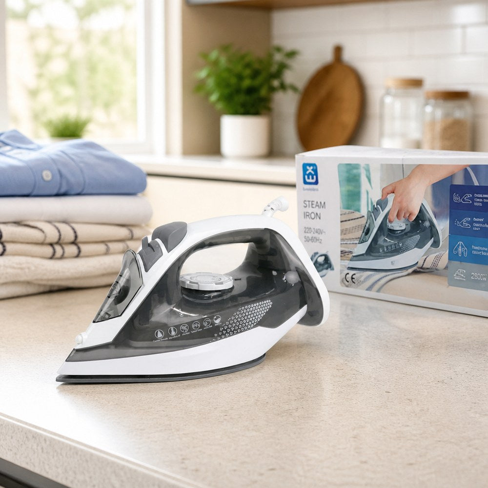 Extrahouse Steam Iron | Anti-Calc | Suitable for All Types of Fabric