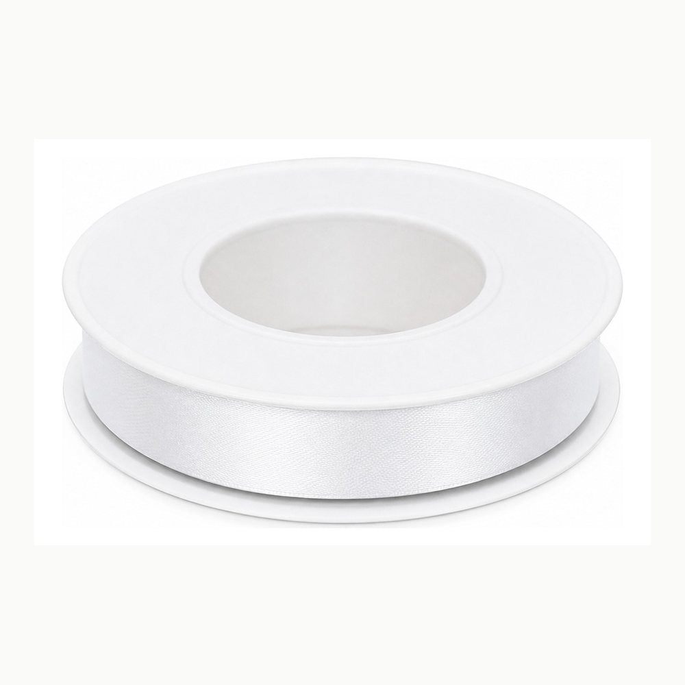 Cinta de Raso Blanco, 1.0 cm x 25 m