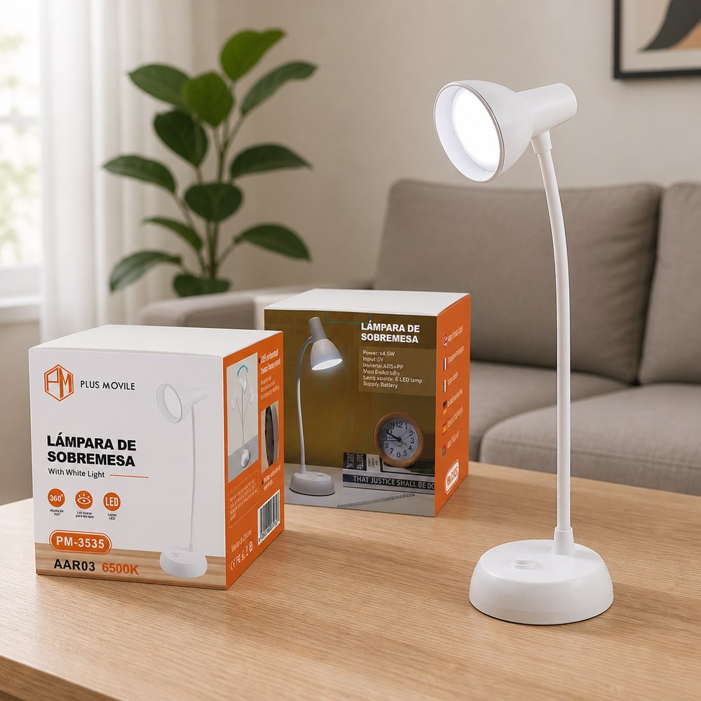 White Table Lamp | Minimalist Design | Desk and Bedside Table