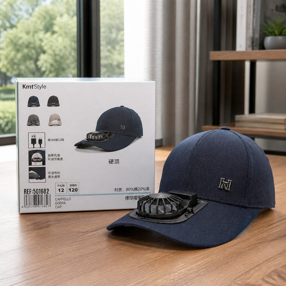 Rechargeable Fan Hat | Adjustable Size | Hiking and Sports