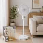 White Pedestal Fan | Quiet and Compact | Home and Office