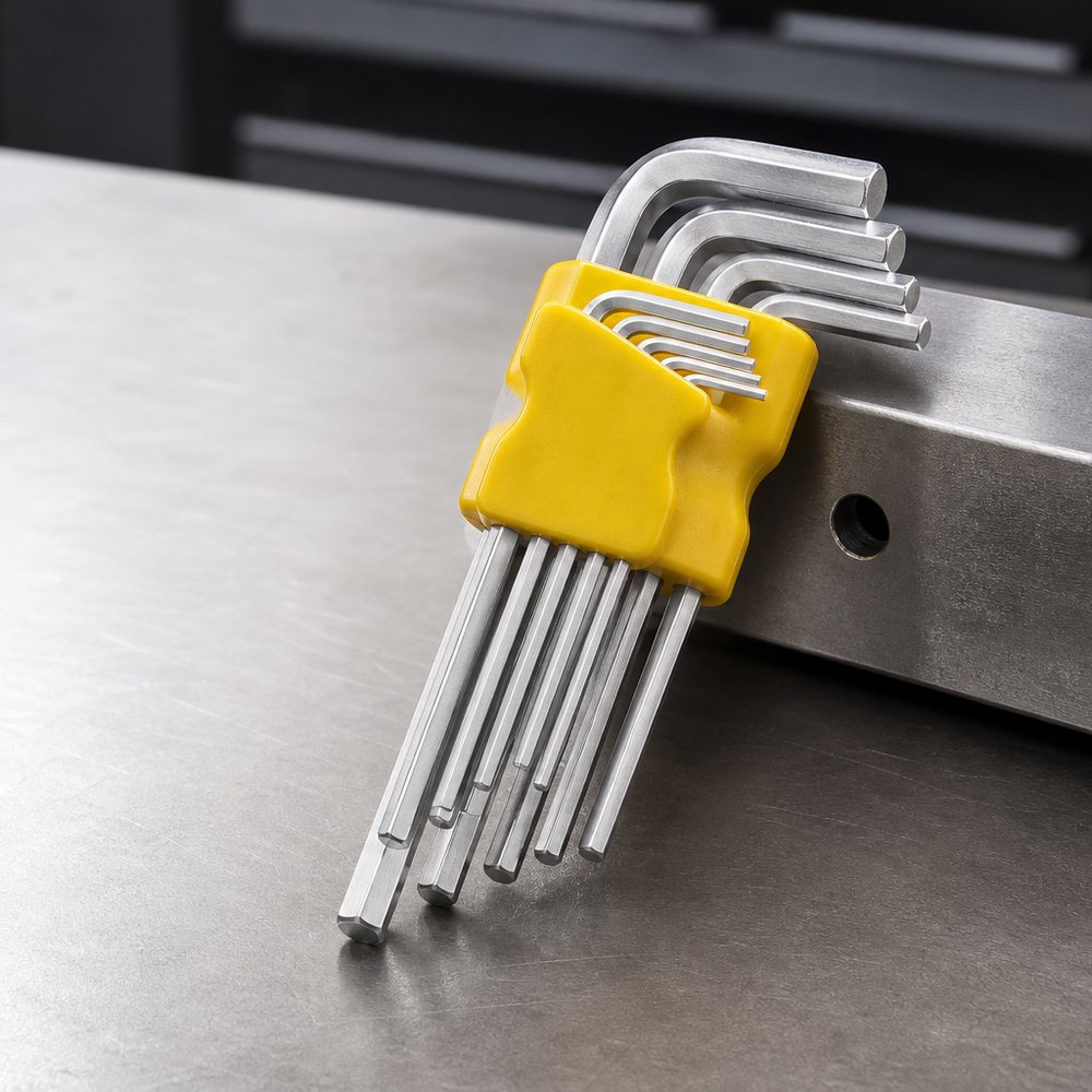 Medium flat-head hex key set