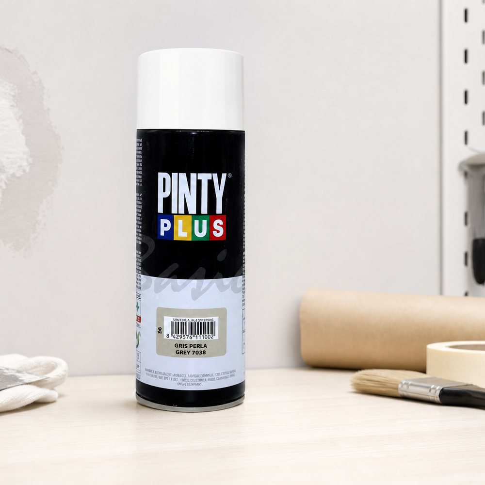 Spray Pintura Gris Perla Pintyplus Basic | 270 ml | Interior y Exterior | Madera Metal Plástico