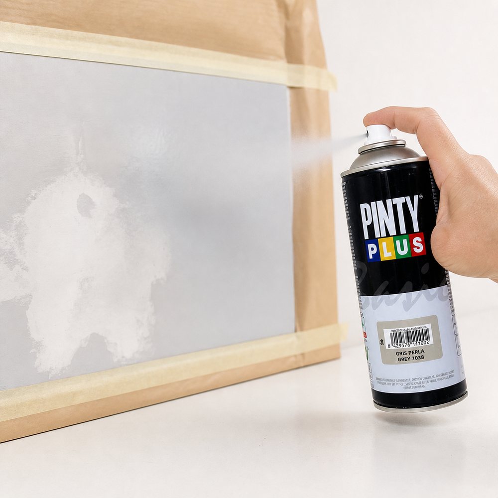 Spray Pintura Gris Perla Pintyplus Basic | 270 ml | Interior y Exterior | Madera Metal Plástico
