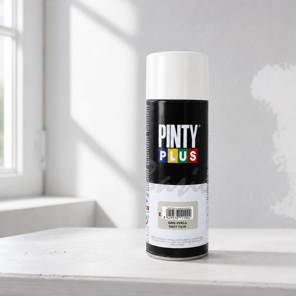 Spray Pintura Gris Perla Pintyplus Basic | 270 ml | Interior y Exterior | Madera Metal Plástico
