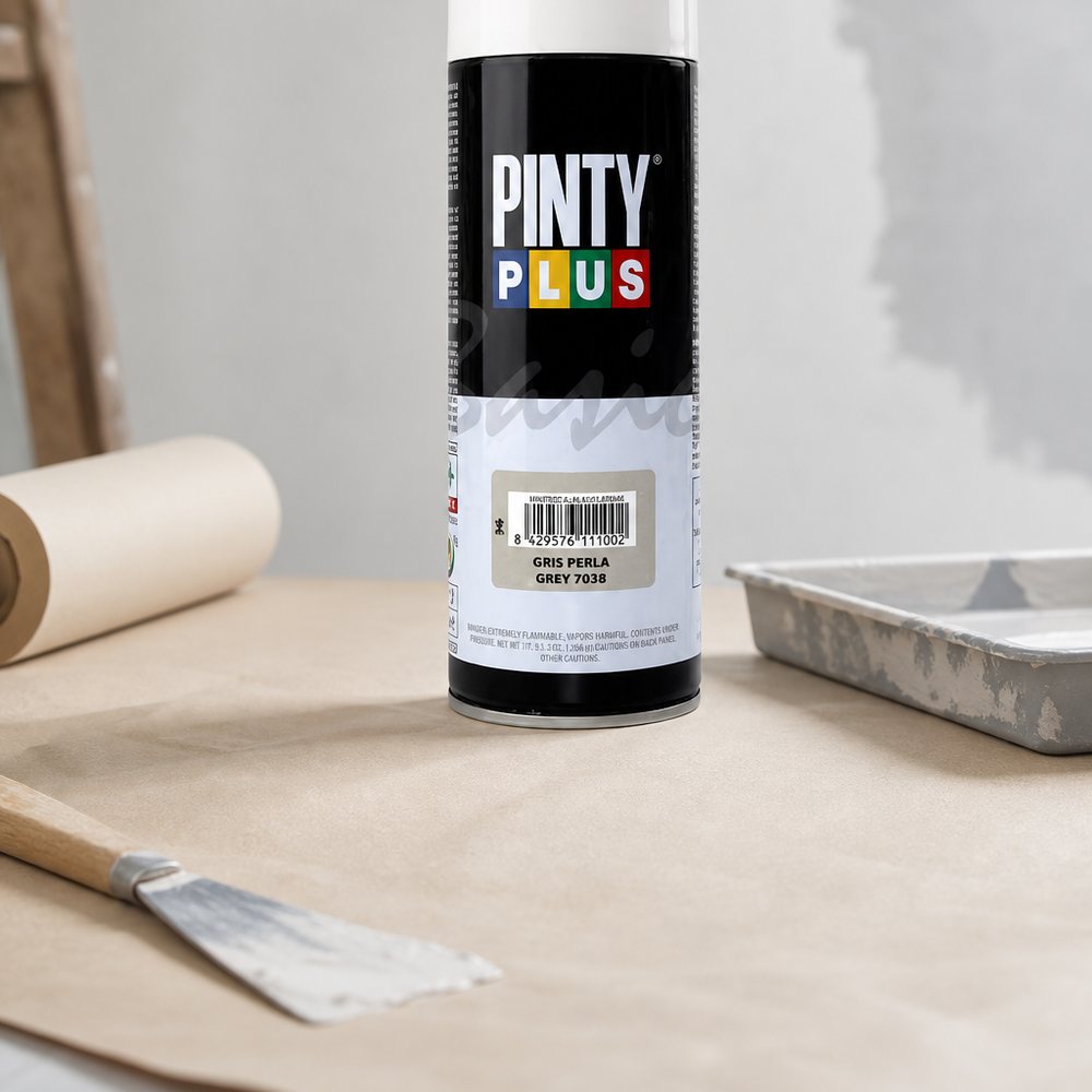 Spray Pintura Gris Perla Pintyplus Basic | 270 ml | Interior y Exterior | Madera Metal Plástico