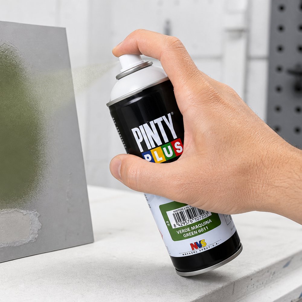 Pintura en Spray Verde Maquina Pinty Plus