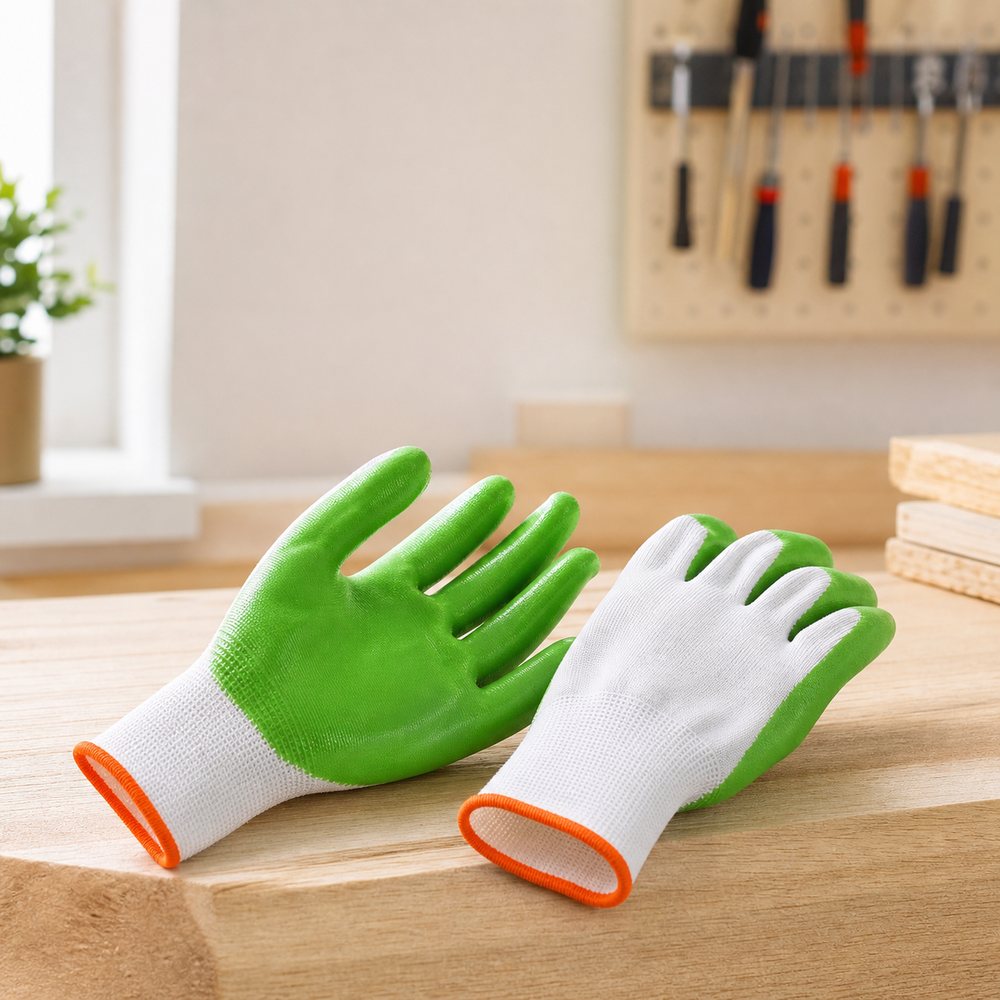Guantes verdes de butilo de alta calidad