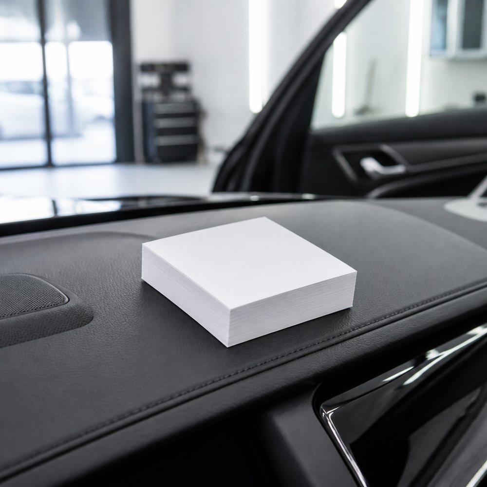 Papel de apuntes sin adhesivo, completamente en blanco